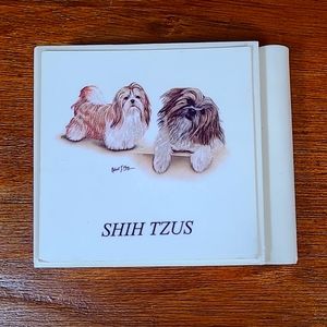 Olympia sales club vintage Shih Tzus desk organizer.